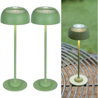 LuminexDesigns Touch Nachttischlampen 2er-Set, Dimmbare Kabellose Tischlampen für Wohnzimmer, 5200mAh Wiederaufladbarer Akku, 3 Farbmodi, IP54 Gemütliches Ambientelicht für Schlafzimmer & Wohnkultur, Grün LuminexDesigns Touch Nachttischlampen 2er-Set, Dimmbare Kabellose Tischlampen für Wohnzimmer, 5200mAh Wiederaufladbarer Akku, 3 Farbmodi, IP54 Gemütliches Ambientelicht für Schlafzimmer & Wohnkultur, Grün