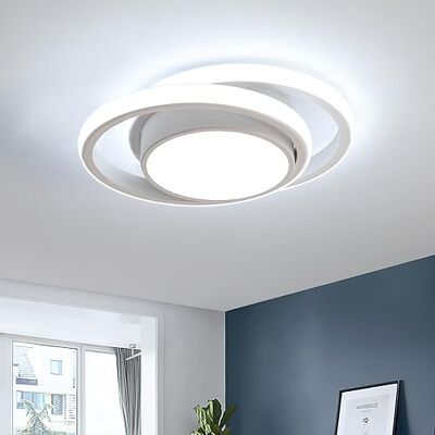Goeco Deckenlampe Weiße Farbe, 32W 2350LM Modern LED Deckenleuchte Rund, LED Deckenlampe für Schlafzimmer Badezimmer Küche Gang Balkon, 6500K Kaltweißes Licht Goeco Deckenlampe Weiße Farbe, 32W 2350LM Modern LED Deckenleuchte Rund, LED Deckenlampe für Schlafzimmer Badezimmer Küche Gang Balkon, 6500K Kaltweißes Licht