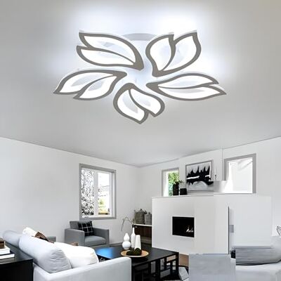 Comely LED Deckenleuchte, 65W Moderne Kronleuchter Lampe, 5 Köpfe Petal LED Deckenlampe 7200LM Für Wohnzimmer Küche Schlafzimmer, 6500K Kalt Weiß Comely LED Deckenleuchte, 65W Moderne Kronleuchter Lampe, 5 Köpfe Petal LED Deckenlampe 7200LM Für Wohnzimmer Küche Schlafzimmer, 6500K Kalt Weiß