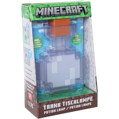 Phoenix group Minecraft LED-Nachtlampe – Trank – 17,8 cm Nachtlicht mit 8 Farbmodi, Schütteln für Farbwechsel, leuchtet bis zu 6 Stunden, USB, Spiel-Themen-Dekor, lizenzier, Klar Phoenix group Minecraft LED-Nachtlampe – Trank – 17,8 cm Nachtlicht mit 8 Farbmodi, Schütteln für Farbwechsel, leuchtet bis zu 6 Stunden, USB, Spiel-Themen-Dekor, lizenzier, Klar