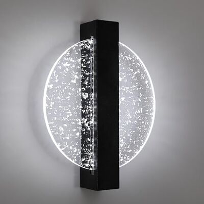 Comely Wandleuchte Innen LED, Schwarz 12W 1500LM Rund LED Wandlampe Kaltes Weiß 6500K, Wandbeleuchtung Innen für Wohnzimmer, Schlafzimmer, Treppenhaus, Flur Comely Wandleuchte Innen LED, Schwarz 12W 1500LM Rund LED Wandlampe Kaltes Weiß 6500K, Wandbeleuchtung Innen für Wohnzimmer, Schlafzimmer, Treppenhaus, Flur