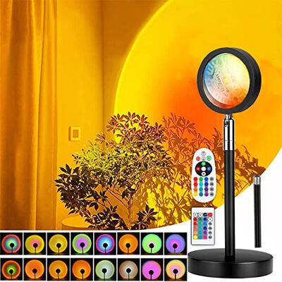 Aniepaa Sunset Lamp,Sonnenuntergang Lampe mit USB,Höhenverstellbar LED Nachtlicht Rainbow Light 24 Farben Zwei Fernbedienungen 4 Dynamische Modi 180° Drehung Sunset Projektionslampe,Selfie/Fotografie/Party Aniepaa Sunset Lamp,Sonnenuntergang Lampe mit USB,Höhenverstellbar LED Nachtlicht Rainbow Light 24 Farben Zwei Fernbedienungen 4 Dynamische Modi 180° Drehung Sunset Projektionslampe,Selfie/Fotografie/Party