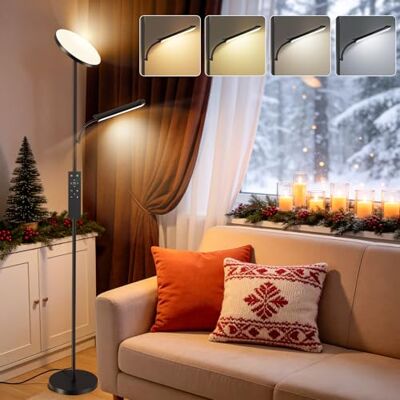 YICAIZI Stehlampe Wohnzimmer, 42W Deckenfluter mit Leselampe, 4200LM LED Stehlampe Dimmbar mit 2700K-6500K Farbtemperatu, Moderne Standleuchte mit Fernbedienung & Touch-Steuerung YICAIZI Stehlampe Wohnzimmer, 42W Deckenfluter mit Leselampe, 4200LM LED Stehlampe Dimmbar mit 2700K-6500K Farbtemperatu, Moderne Standleuchte mit Fernbedienung & Touch-Steuerung