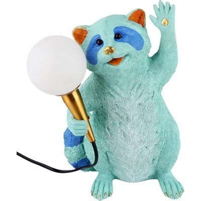 Kare Design Tischleuchte Raccoon, Blau, Waschbär Motiv, Tischlampe, Nachttischlampe, Wohnzimmer, Leuchtmittel nicht inklusive, 31x19x18 cm (H-B-T) Kare Design Tischleuchte Raccoon, Blau, Waschbär Motiv, Tischlampe, Nachttischlampe, Wohnzimmer, Leuchtmittel nicht inklusive, 31x19x18 cm (H-B-T)
