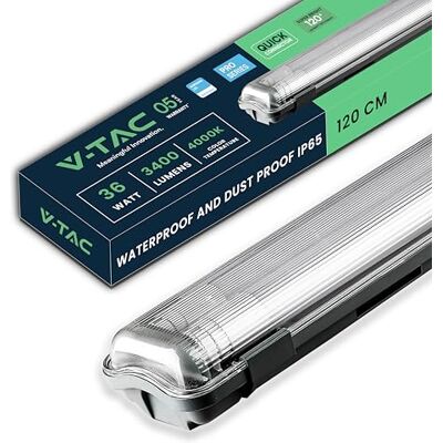 V-TAC Feuchtraumleuchte LED 120 CM Wasserfest IP65-36W Samsung Chip Rechteckige Lampe 3400 Lumen IP20 für Wand, Garage, Lager LED Röhre Deckenleuchte LED Licht Neutralweiß 4000K V-TAC Feuchtraumleuchte LED 120 CM Wasserfest IP65-36W Samsung Chip Rechteckige Lampe 3400 Lumen IP20 für Wand, Garage, Lager LED Röhre Deckenleuchte LED Licht Neutralweiß 4000K