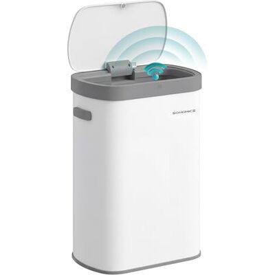 SONGMICS Mülleimer mit Sensor, 50 L, Softclose-Deckel, Stahl SONGMICS Mülleimer mit Sensor, 50 L, Softclose-Deckel, Stahl