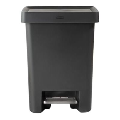 Rubbermaid Premier Series Step-On Mülleimer 71 L Anthrazit Großvolumig, Pedaleimer mit LinerLock, Edelstahlpedal, Ein- oder Zweifachtrennung, Für Küche Garage und Haushalt Rubbermaid Premier Series Step-On Mülleimer 71 L Anthrazit Großvolumig, Pedaleimer mit LinerLock, Edelstahlpedal, Ein- oder Zweifachtrennung, Für Küche Garage und Haushalt