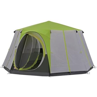 Coleman Octagon mit großen Fenstern, mit 360° Rundumblick, stabile Stahlstangenkonstruktion, Vollständig integrierte Bodenplane, einfacher Aufbau, 100% Wasserdicht Coleman Octagon mit großen Fenstern, mit 360° Rundumblick, stabile Stahlstangenkonstruktion, Vollständig integrierte Bodenplane, einfacher Aufbau, 100% Wasserdicht