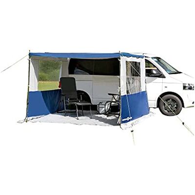 BRUNNER Sunny Van Roof Sidewall Set 2 Seitenwände für Markise, Sonnenschutz für Minibus und Vans, Seitenwände mit großen transparenten Fenstern, 240 x 200 cm, weiß/blau BRUNNER Sunny Van Roof Sidewall Set 2 Seitenwände für Markise, Sonnenschutz für Minibus und Vans, Seitenwände mit großen transparenten Fenstern, 240 x 200 cm, weiß/blau