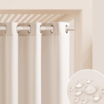 room99 Outdoorvorhäng mit Ösen Garden Line 155 x 270 cm Breite x Höhe Outdoor Vorhang wetterfest Wasserdicht Sichtschutz Sonnenschutz Gardinen Garten Winddicht Helle Creme, 1 Stück room99 Outdoorvorhäng mit Ösen Garden Line 155 x 270 cm Breite x Höhe Outdoor Vorhang wetterfest Wasserdicht Sichtschutz Sonnenschutz Gardinen Garten Winddicht Helle Creme, 1 Stück