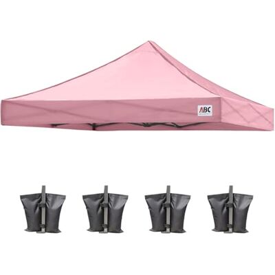 ABCCANOPY Pop-Up-Pavillon-Ersatzbezug für Pavillon, 3 x 3 m, 100% wasserdicht, wählen Sie mehr als 18 Farben, Bonus 4 x Gewichtssäcke (hitzeversiegelte Naht) ABCCANOPY Pop-Up-Pavillon-Ersatzbezug für Pavillon, 3 x 3 m, 100% wasserdicht, wählen Sie mehr als 18 Farben, Bonus 4 x Gewichtssäcke (hitzeversiegelte Naht)