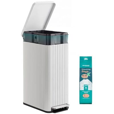 SONGMICS Mülleimer Küche, 50 L Tretmülleimer, Softclose, aus Stahl SONGMICS Mülleimer Küche, 50 L Tretmülleimer, Softclose, aus Stahl