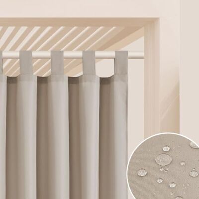 room99 Outdoorvorhäng mit Schlaufen Garden Line 155 x 220 cm Breite x Höhe Outdoor Vorhang wetterfest Wasserdicht Sichtschutz Sonnenschutz Gardinen Garten Winddicht Beige, 1 Stück room99 Outdoorvorhäng mit Schlaufen Garden Line 155 x 220 cm Breite x Höhe Outdoor Vorhang wetterfest Wasserdicht Sichtschutz Sonnenschutz Gardinen Garten Winddicht Beige, 1 Stück