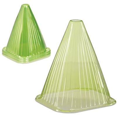 Relaxdays Pflanzenhut Schnecken, 24er Set, Schneckenschutz, Frostschutz, HxBxT: 22 x 19 x 19 cm, PVC Pflanzhüte, grün Relaxdays Pflanzenhut Schnecken, 24er Set, Schneckenschutz, Frostschutz, HxBxT: 22 x 19 x 19 cm, PVC Pflanzhüte, grün