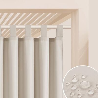 room99 Outdoorvorhäng mit Schlaufen Garden Line 155 x 270 cm Breite x Höhe Outdoor Vorhang wetterfest Wasserdicht Sichtschutz Sonnenschutz Gardinen Garten Winddicht Hellbeige, 1 Stück room99 Outdoorvorhäng mit Schlaufen Garden Line 155 x 270 cm Breite x Höhe Outdoor Vorhang wetterfest Wasserdicht Sichtschutz Sonnenschutz Gardinen Garten Winddicht Hellbeige, 1 Stück