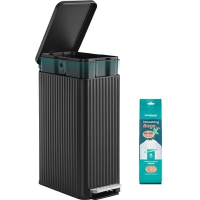 SONGMICS Mülleimer Küche, 50 L Tretmülleimer, Softclose, aus Stahl SONGMICS Mülleimer Küche, 50 L Tretmülleimer, Softclose, aus Stahl