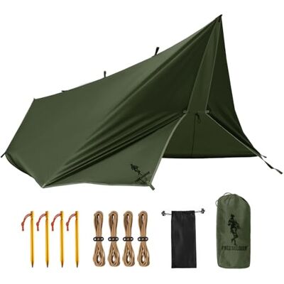 FREE SOLDIER Tarp Wasserdicht 3x3,2m Ultraleicht-Tarp Zeltplanen UV Schutz Camping Sonnensegel Zelt Freien Große für Camping, Wandern, Outdoor-Aktivitäten (Militärgrün) FREE SOLDIER Tarp Wasserdicht 3x3,2m Ultraleicht-Tarp Zeltplanen UV Schutz Camping Sonnensegel Zelt Freien Große für Camping, Wandern, Outdoor-Aktivitäten (Militärgrün)