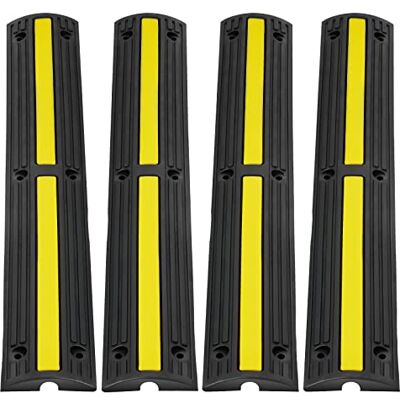 VEVOR 4X 1-Kanal Schlauchbrücke 100x15x3,1cm Kabelbrücke Gummi Überfahrschutz Kabel Kanalgröße 3x2cm Max. Tragfähigkeit 8164kg pro Achse Schwellenrampe Ideal für Wohngebiete Private Garagen Gärten VEVOR 4X 1-Kanal Schlauchbrücke 100x15x3,1cm Kabelbrücke Gummi Überfahrschutz Kabel Kanalgröße 3x2cm Max. Tragfähigkeit 8164kg pro Achse Schwellenrampe Ideal für Wohngebiete Private Garagen Gärten