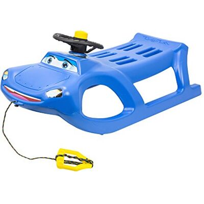 Prosperplast Zigi-Zet Lenkschlitten in Form eines Autos, mit Stahlschlitten und Seil mit Lenkrad und Hupe Prosperplast Zigi-Zet Lenkschlitten in Form eines Autos, mit Stahlschlitten und Seil mit Lenkrad und Hupe