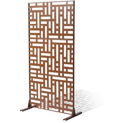VEVOR Paravent, 120x50,8x193 cm, Sichtschutz für den Außenbereich, freistehende Trennwand, Raumtrenner mit Ständer, dekorativer Raumteiler für Balkon, Terrasse, Innenbereich, Whirlpool, Braun VEVOR Paravent, 120x50,8x193 cm, Sichtschutz für den Außenbereich, freistehende Trennwand, Raumtrenner mit Ständer, dekorativer Raumteiler für Balkon, Terrasse, Innenbereich, Whirlpool, Braun