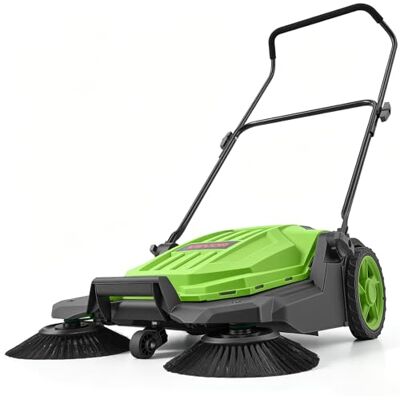 VEVOR Kehrmaschine Manuell, Handkehrmaschine mit 650 mm Arbeitsbreite, 18,9-L-Kehrbehälter & Verstellbarem Klappgriff, Bodenreinigungsmaschine für Höfe, Gehwege, Terrassen & Garagen – Grün VEVOR Kehrmaschine Manuell, Handkehrmaschine mit 650 mm Arbeitsbreite, 18,9-L-Kehrbehälter & Verstellbarem Klappgriff, Bodenreinigungsmaschine für Höfe, Gehwege, Terrassen & Garagen – Grün