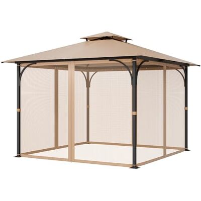 VEVOR Moskitonetz für Pavillon, Mückennetz-Ersatz, passend für 304,8x304,8x213,4 cm große Pavillons, Insektennetz, 4-teiliger Seitenwand-Pavillonvorhang, mit Doppelreißverschluss (nur Netz) VEVOR Moskitonetz für Pavillon, Mückennetz-Ersatz, passend für 304,8x304,8x213,4 cm große Pavillons, Insektennetz, 4-teiliger Seitenwand-Pavillonvorhang, mit Doppelreißverschluss (nur Netz)
