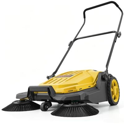 VEVOR Kehrmaschine Manuell, Handkehrmaschine mit 650 mm Arbeitsbreite, 18,9-L-Kehrbehälter & Verstellbarem Klappgriff, Bodenreinigungsmaschine für Höfe, Gehwege, Terrassen & Garagen – Gelb VEVOR Kehrmaschine Manuell, Handkehrmaschine mit 650 mm Arbeitsbreite, 18,9-L-Kehrbehälter & Verstellbarem Klappgriff, Bodenreinigungsmaschine für Höfe, Gehwege, Terrassen & Garagen – Gelb