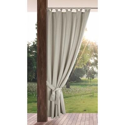 Eurofirany Garden Outdoor Vorhang mit Klett-Schlaufen, 1 Stück, Blickdicht & Wetterfest, UV-Schutz, für Balkon Terrasse Pergola Pavillon, H220 x B155 cm, Beige Meliert Eurofirany Garden Outdoor Vorhang mit Klett-Schlaufen, 1 Stück, Blickdicht & Wetterfest, UV-Schutz, für Balkon Terrasse Pergola Pavillon, H220 x B155 cm, Beige Meliert