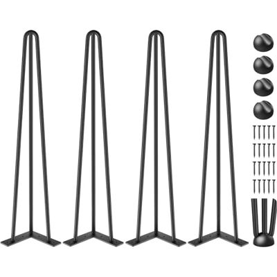 VEVOR 20 Zoll 50,8 cm Haarnadel Tischbein Möbelfüße Verstellbar Austauschbare DIY, Hairpin Tischbeine 3 Pfosten, Tischbeine Metall Schwarz 4 Stücke, Hairpin Leg Kohlenstoffstahl, mit 4 Gummibodenfüße VEVOR 20 Zoll 50,8 cm Haarnadel Tischbein Möbelfüße Verstellbar Austauschbare DIY, Hairpin Tischbeine 3 Pfosten, Tischbeine Metall Schwarz 4 Stücke, Hairpin Leg Kohlenstoffstahl, mit 4 Gummibodenfüße