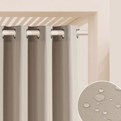 room99 Outdoorvorhäng mit Ösen Garden Line 155 x 270 cm Breite x Höhe Outdoor Vorhang wetterfest Wasserdicht Sichtschutz Sonnenschutz Gardinen Garten Winddicht Beige, 1 Stück room99 Outdoorvorhäng mit Ösen Garden Line 155 x 270 cm Breite x Höhe Outdoor Vorhang wetterfest Wasserdicht Sichtschutz Sonnenschutz Gardinen Garten Winddicht Beige, 1 Stück