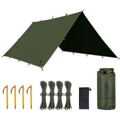 FREE SOLDIER Tarp Wasserdicht 4 * 4m Ultraleicht Zeltplanen UV Schutz Camping Sonnensegel Zelt Freien Große Tarp für Camping, Wandern, Outdoor-Aktivitäten FREE SOLDIER Tarp Wasserdicht 4 * 4m Ultraleicht Zeltplanen UV Schutz Camping Sonnensegel Zelt Freien Große Tarp für Camping, Wandern, Outdoor-Aktivitäten