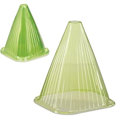 Relaxdays Pflanzenhut Schnecken, 12er Set, Schneckenschutz, Frostschutz, HxBxT: 22 x 19 x 19 cm, PVC Pflanzhüte, grün Relaxdays Pflanzenhut Schnecken, 12er Set, Schneckenschutz, Frostschutz, HxBxT: 22 x 19 x 19 cm, PVC Pflanzhüte, grün
