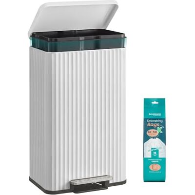SONGMICS Mülleimer Küche, 50 L Tretmülleimer, Softclose, aus Stahl SONGMICS Mülleimer Küche, 50 L Tretmülleimer, Softclose, aus Stahl