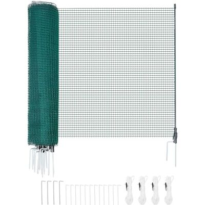 VEVOR Begrenzungszaun 20x1,2 m, Weidezaun aus PE, Mobiler Hundezaun mit Doppelspitzenpfählen & Abspannseilen, Hühnerzaun, Gartenzaun, Campingzaun für Hunde, Hühner, Pflanzen, Außenbereiche VEVOR Begrenzungszaun 20x1,2 m, Weidezaun aus PE, Mobiler Hundezaun mit Doppelspitzenpfählen & Abspannseilen, Hühnerzaun, Gartenzaun, Campingzaun für Hunde, Hühner, Pflanzen, Außenbereiche
