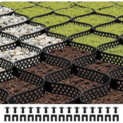 VEVOR Kiesgitter, 50 mm Tiefe, Rasengitter 5200x2700 mm, Kieswabe HDPE, Wabengitter, durchlässige Geogitter zur Einfahrtsstabilisierung, für Garten, Terrasse, Gehweg, Wohnmobilparkplätze VEVOR Kiesgitter, 50 mm Tiefe, Rasengitter 5200x2700 mm, Kieswabe HDPE, Wabengitter, durchlässige Geogitter zur Einfahrtsstabilisierung, für Garten, Terrasse, Gehweg, Wohnmobilparkplätze