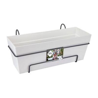 elho Loft Urban Balkonkasten Allin 1 50 Übertopf für Balkon & Außen Ø 49.0 x H 20.5 cm Weiss elho Loft Urban Balkonkasten Allin 1 50 Übertopf für Balkon & Außen Ø 49.0 x H 20.5 cm Weiss