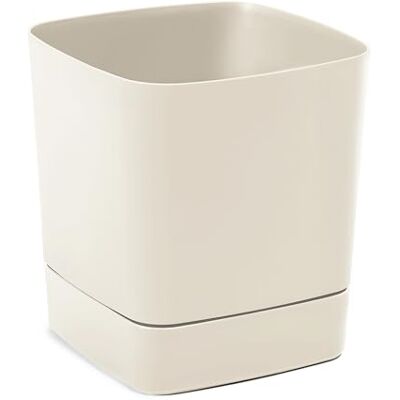 Lamela Blumentopf Quadratisch mit Integriertem Untersetzer 16 x 16 cm x H 17,6 cm, 4 L Leichter & wetterfester Kunststoff Für Innen & Außen Beige Lamela Blumentopf Quadratisch mit Integriertem Untersetzer 16 x 16 cm x H 17,6 cm, 4 L Leichter & wetterfester Kunststoff Für Innen & Außen Beige