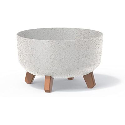 Prosperplast Gracia Low Eco Wood Blumentopf mit abnehmbaren Beinen inkl. Einsatz für Innen- und Außenbereich Pflanzgefäß Rund Kunststoff UV-beständig (285mm, ECO Weiß) Prosperplast Gracia Low Eco Wood Blumentopf mit abnehmbaren Beinen inkl. Einsatz für Innen- und Außenbereich Pflanzgefäß Rund Kunststoff UV-beständig (285mm, ECO Weiß)