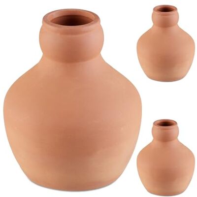 Relaxdays Ollas, 3er Set, 550 ml, Ton, wurzelnahe Bewässerung, Hochbeet & Gewächshaus, weniger Wasserverlust, terrakotta Relaxdays Ollas, 3er Set, 550 ml, Ton, wurzelnahe Bewässerung, Hochbeet & Gewächshaus, weniger Wasserverlust, terrakotta