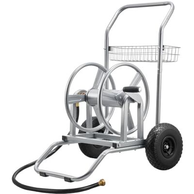 VEVOR Schlauchwagen, 6096/9144cm Gartenschlauchwagen, Schlauchtrommel mit Zwei Rädern, Griff & Aufbewahrungskorb, Schlauchaufroller mit doppeltem Verwendungszweck für Garten, Auto 675x610x900mm VEVOR Schlauchwagen, 6096/9144cm Gartenschlauchwagen, Schlauchtrommel mit Zwei Rädern, Griff & Aufbewahrungskorb, Schlauchaufroller mit doppeltem Verwendungszweck für Garten, Auto 675x610x900mm