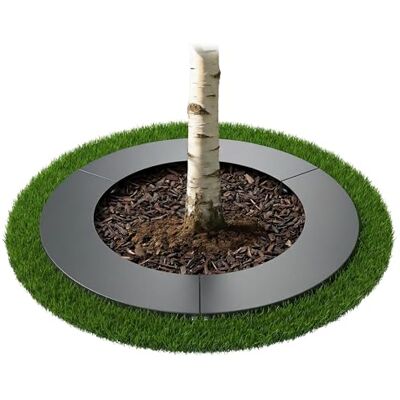 Relaxdays Baumring, Baumscheibe Rasenkante Bäume & Sträucher, D: 90 cm, Pflanzring Garten, verzinkter Stahl, anthrazit Relaxdays Baumring, Baumscheibe Rasenkante Bäume & Sträucher, D: 90 cm, Pflanzring Garten, verzinkter Stahl, anthrazit