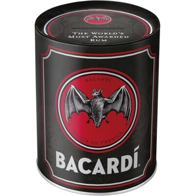 ART Retro Spardose, 1 l, Bacardi – Logo Black – Geschenk-Idee als Bar-Zubehör, Original Lizenzprodukt (OLP), Sparschwein aus Metall, Vintage Blech-Sparbüchse ART Retro Spardose, 1 l, Bacardi – Logo Black – Geschenk-Idee als Bar-Zubehör, Original Lizenzprodukt (OLP), Sparschwein aus Metall, Vintage Blech-Sparbüchse