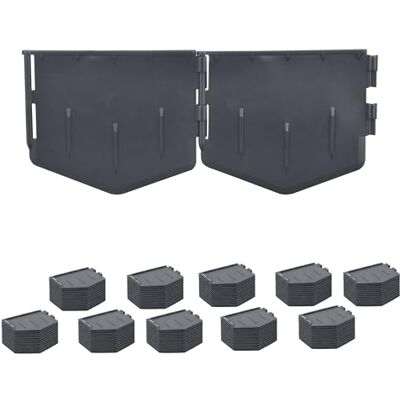 Relaxdays Rasenkante, 175er Set, HxB: 13 x 16 cm, 26,7 m, Kunststoff, Flexible Beeteinfassung, Beet & Rasen, schwarz Relaxdays Rasenkante, 175er Set, HxB: 13 x 16 cm, 26,7 m, Kunststoff, Flexible Beeteinfassung, Beet & Rasen, schwarz