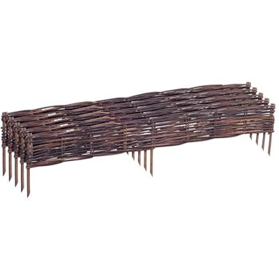 Relaxdays Beeteinfassung, Weide, 5er Set, HxB: 10 x 100 cm, zum Stecken, Beet & Rasen, niedrige Beetumrandung, braun Relaxdays Beeteinfassung, Weide, 5er Set, HxB: 10 x 100 cm, zum Stecken, Beet & Rasen, niedrige Beetumrandung, braun