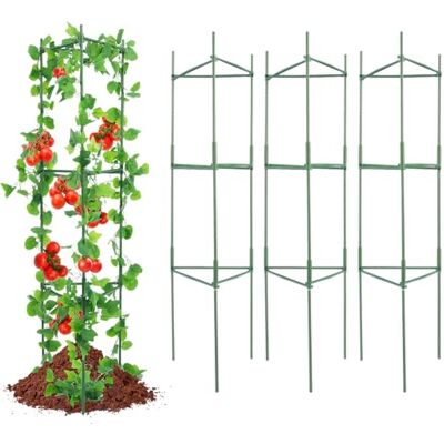 VEVOR 6er-Set Tomaten Rankhilfe, 122 cm Tomatenkäfig, Pflanzenstütze, Tomatenturm, stapelbarer hoher Pflanzenstützkäfig, für Hochbeete, Gemüse, Blumen und Kletterpflanzen VEVOR 6er-Set Tomaten Rankhilfe, 122 cm Tomatenkäfig, Pflanzenstütze, Tomatenturm, stapelbarer hoher Pflanzenstützkäfig, für Hochbeete, Gemüse, Blumen und Kletterpflanzen