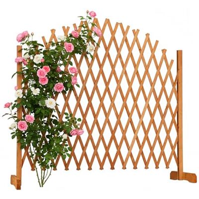 Relaxdays Rankgitter Holz, ausziehbar, 200 cm, Rankhilfe Kletterpflanzen, freistehend, Garten, Balkon, Terrasse, orange Relaxdays Rankgitter Holz, ausziehbar, 200 cm, Rankhilfe Kletterpflanzen, freistehend, Garten, Balkon, Terrasse, orange