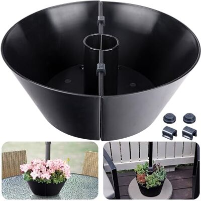 EBaokuup Sonnenschirm-Pflanzgefäße, halbrunde Pflanztöpfe mit Loch für Sonnenschirme, Pflanzgefäße für Blumen, für Innen-/Außenbereich, für Garten, für Zimmerpflanzen EBaokuup Sonnenschirm-Pflanzgefäße, halbrunde Pflanztöpfe mit Loch für Sonnenschirme, Pflanzgefäße für Blumen, für Innen-/Außenbereich, für Garten, für Zimmerpflanzen