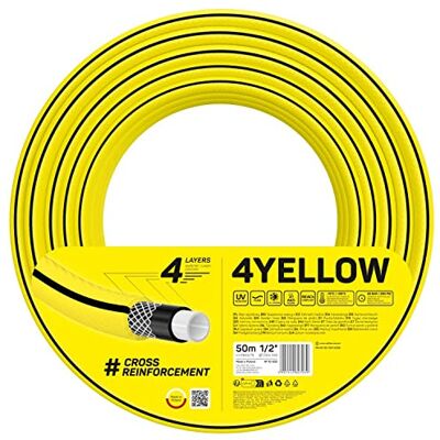 Cellfast YELLOW Gartenschlauch 4-lagig, UV- & algenfest, REACH, 1/2", 50 m Leichter Gartenschlauch, strapazierfähig, haltbares Kreuzgeflecht, verwindungsfest, 20 bar, -10/+50°C Cellfast YELLOW Gartenschlauch 4-lagig, UV- & algenfest, REACH, 1/2", 50 m Leichter Gartenschlauch, strapazierfähig, haltbares Kreuzgeflecht, verwindungsfest, 20 bar, -10/+50°C