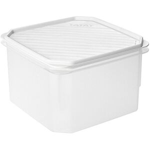 TATAY Frischhaltedose 2,9L Top Flex Druckdeckel Vorratsdosen mit Deckel Luftdicht Geeignet für Mikrowelle, Spülmaschine, Kühlschrank, Gefrierfach Kunststoff BPA-frei 18,5x18,5x12,2 cm, Weiß TATAY Frischhaltedose 2,9L Top Flex Druckdeckel Vorratsdosen mit Deckel Luftdicht Geeignet für Mikrowelle, Spülmaschine, Kühlschrank, Gefrierfach Kunststoff BPA-frei 18,5x18,5x12,2 cm, Weiß