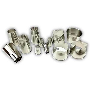 PARENCE .- Set mit 12 Ausstechformen aus Edelstahl Backformen für Lebensmittel, 3 verschiedene Größen (klein, mittel, groß) Formen: rund, Blume, Stern, Herz, Gris PARENCE .- Set mit 12 Ausstechformen aus Edelstahl Backformen für Lebensmittel, 3 verschiedene Größen (klein, mittel, groß) Formen: rund, Blume, Stern, Herz, Gris